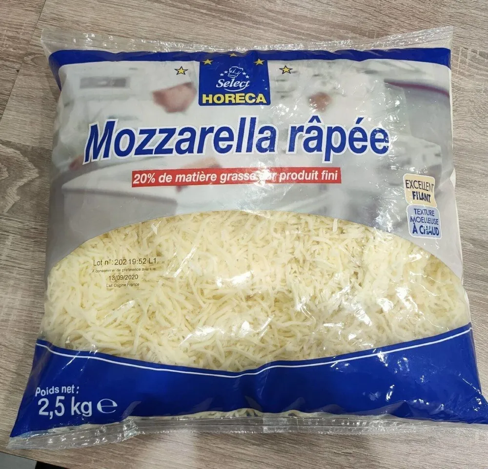 Mozarella râpée 20% MG
