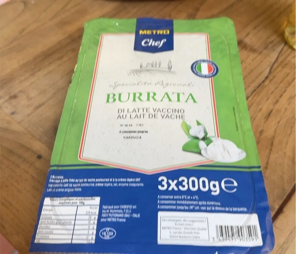 Specialita regionali burrata - Metro Chef