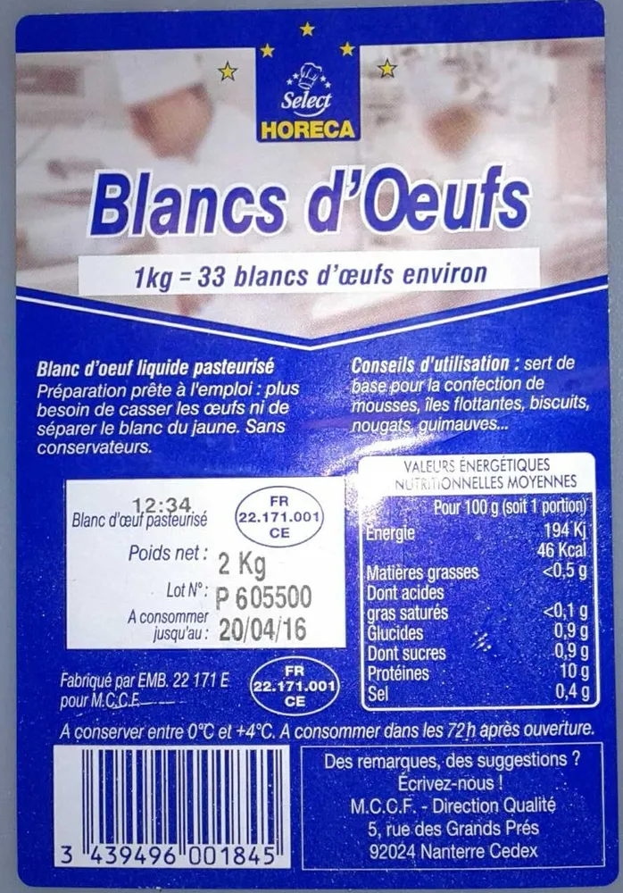 Blancs d'Oeufs