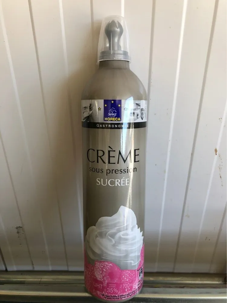 Crème sous pression sucrée