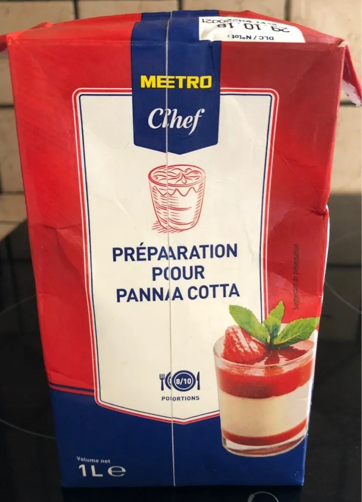 Preparation panna cotta
