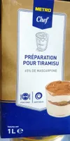 Préparation pour tiramisu 65 % de mascarpone