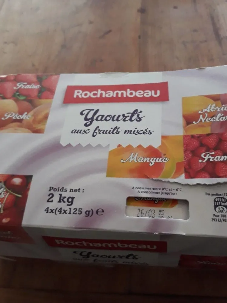 Yaourts aux fruits mixés