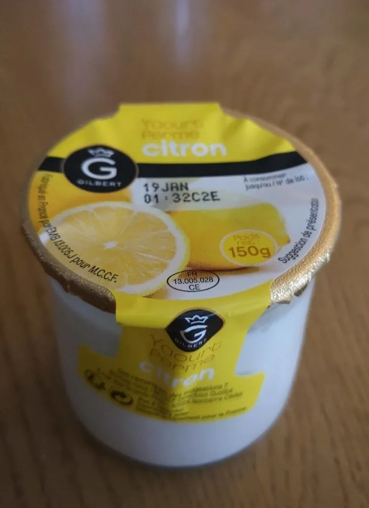 Yaourt ferme au citron