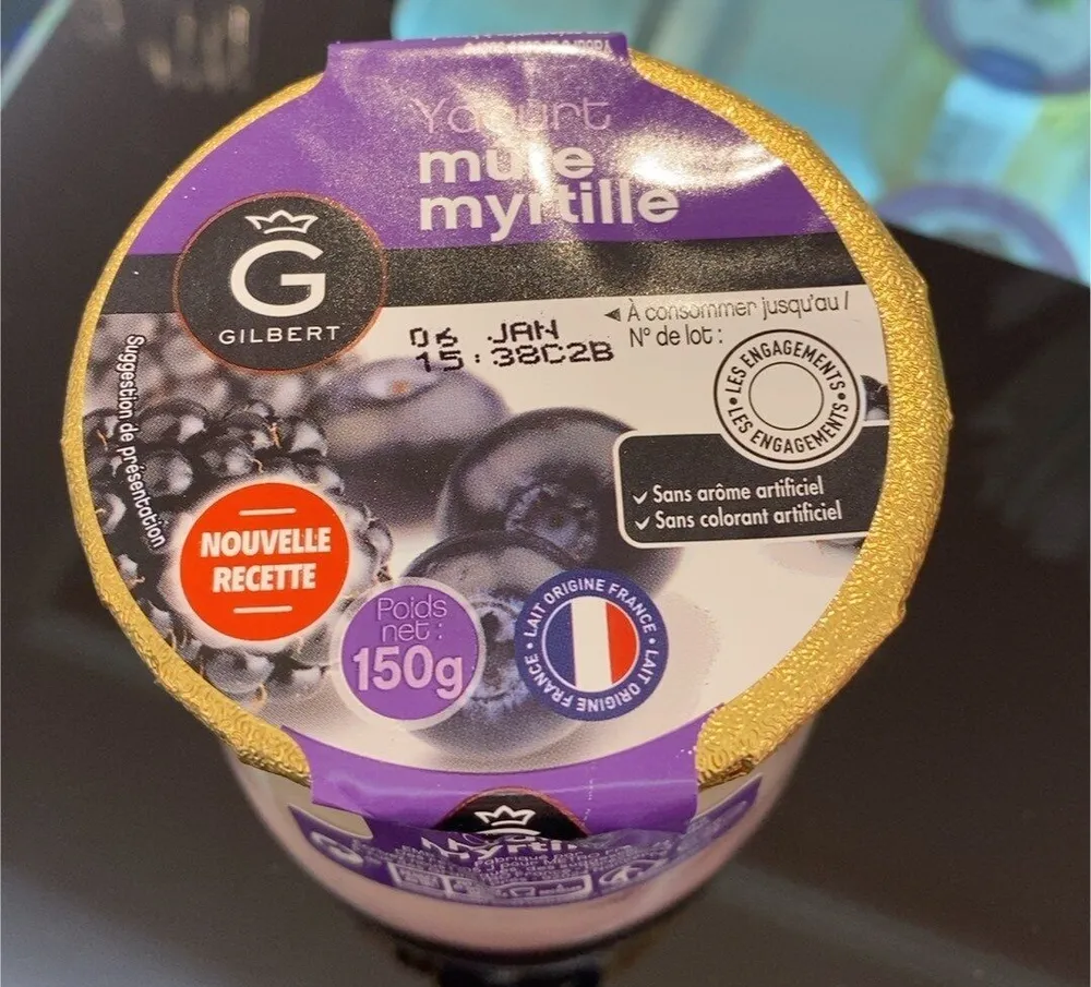 Yaourt mure myrtille