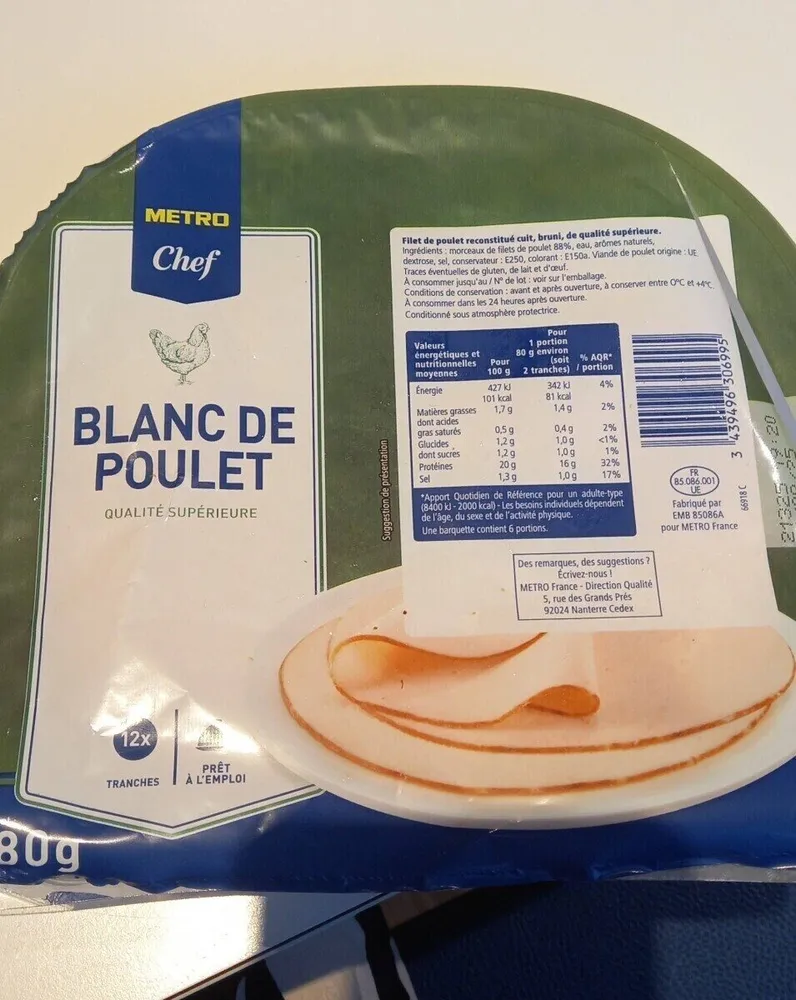 BLANC DE POULET QUALITÉ SUPÉRIEURE