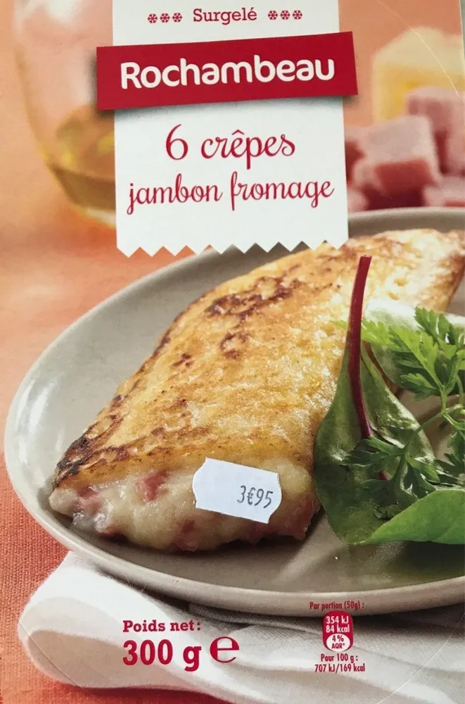 6 crêpes jambon fromage