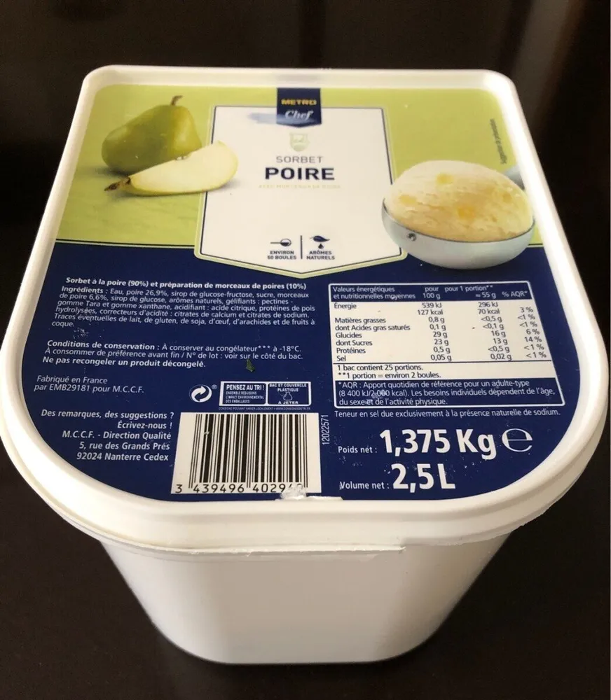 Sorbet Poire