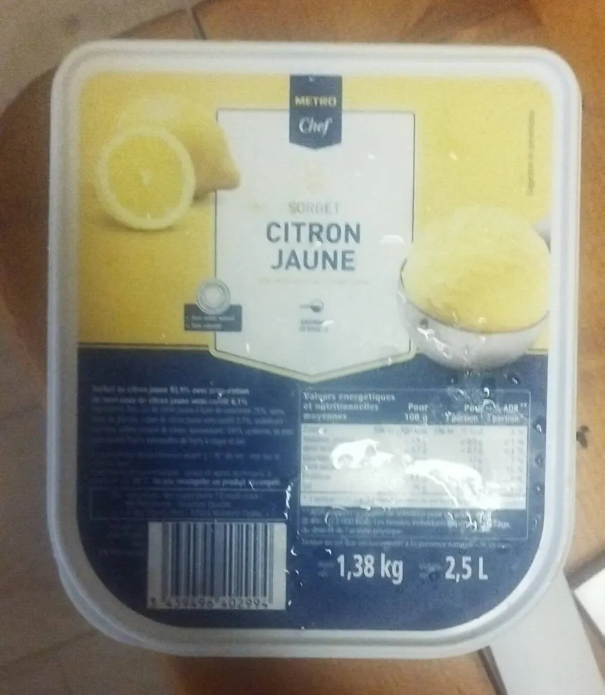 Sorbet citron jaune