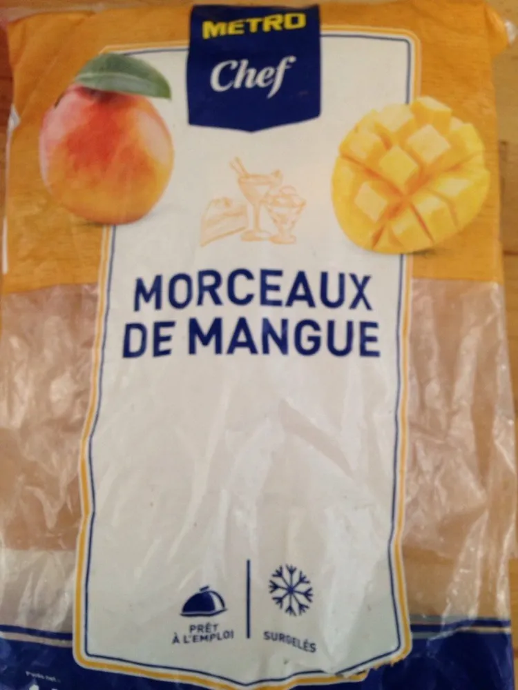 Morceaux de mangue surgelés