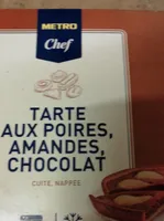 tarte aux poires, amandes, chocolat