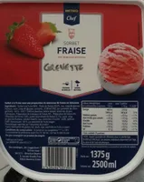 Sorbet fraise avec morceaux de fraise
