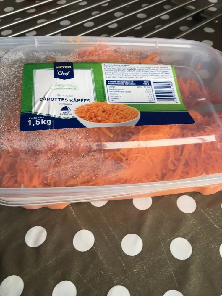 Salade de carottes rapees en sauce