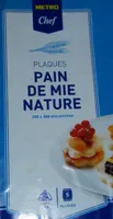 Plaques de pain de mie nature