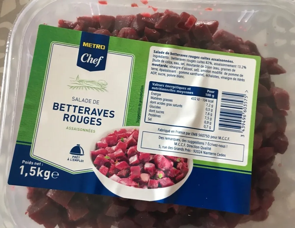 Salade de betteraves rouges