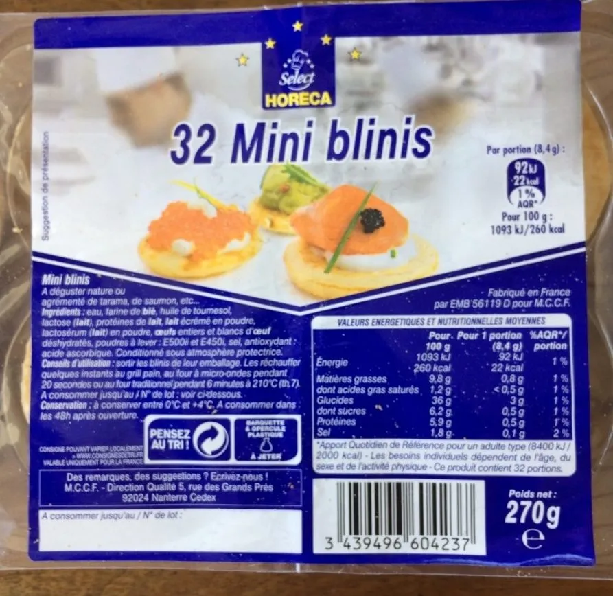 32 Mini blinis