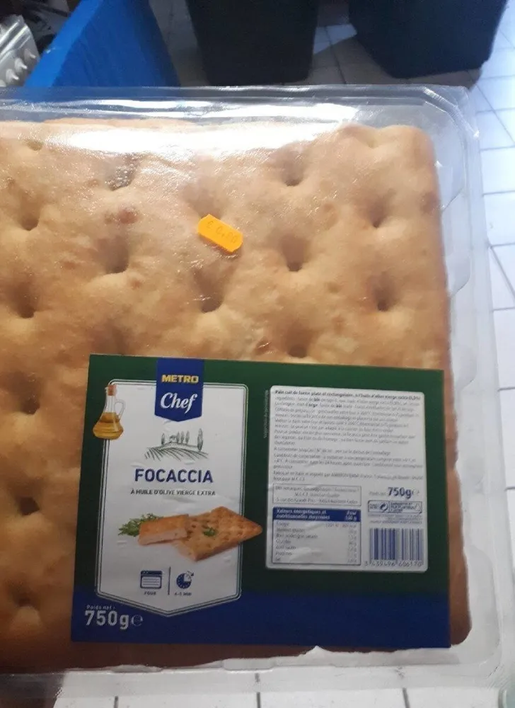 Focaccia à l'huile d'olive vierge extra