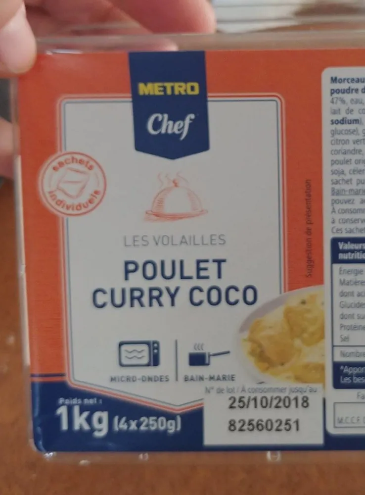 Poulet curry coco