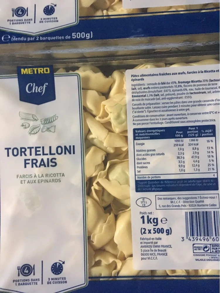 Tortelloni frais
