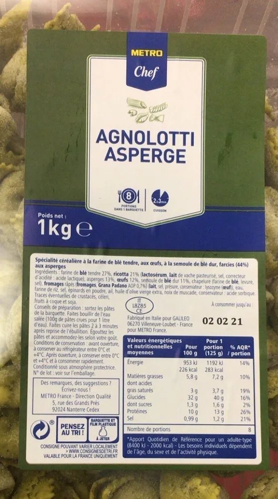 Agnolotti asperge
