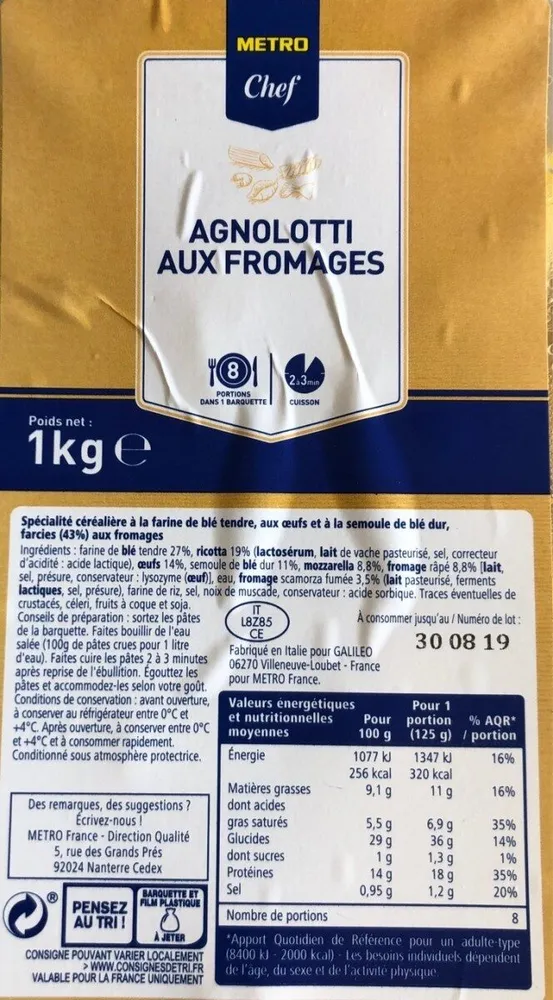 Agnolotti zux fromages