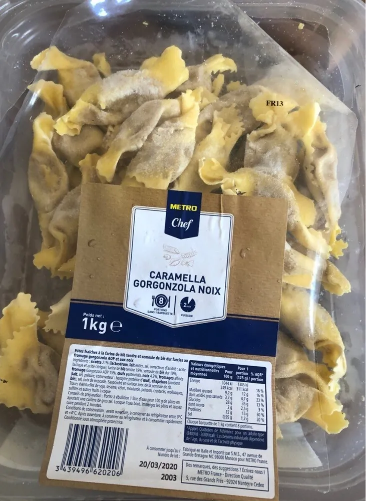 Caramela gorgonzola noix