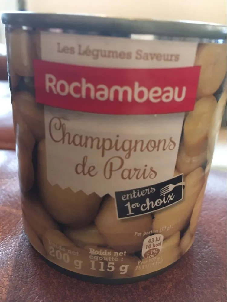 Champignons De Paris Entiers 1er Choix