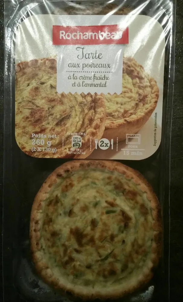Tarte aux poireaux à la crème fraîches et à l'emmental