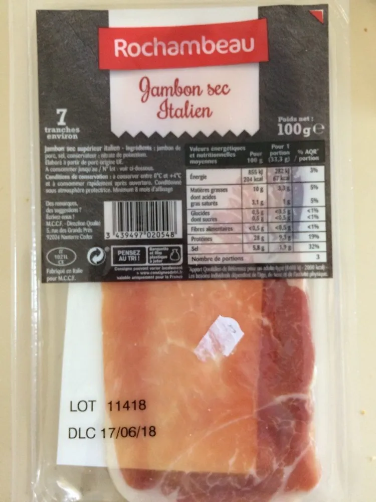 Jambon sec italien