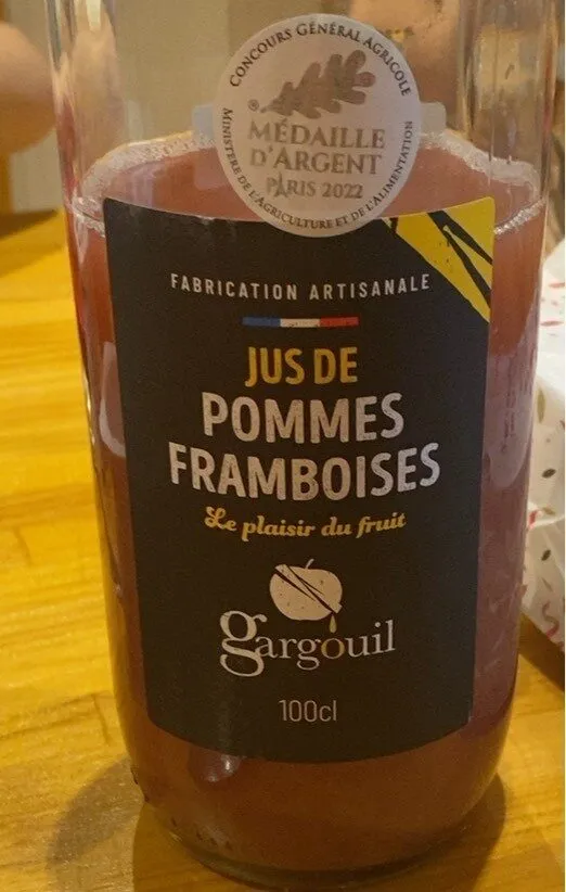 Jus de pommes framboises