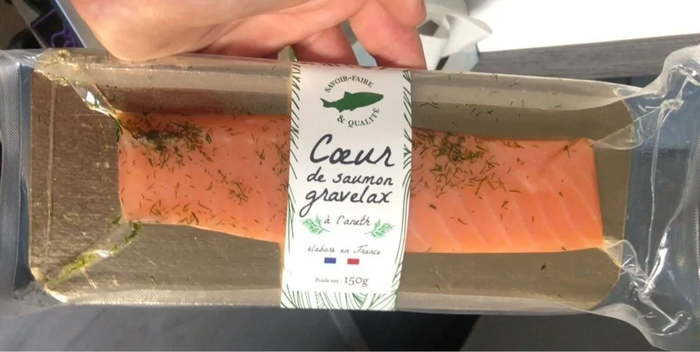 Cœur de saumon gravelax