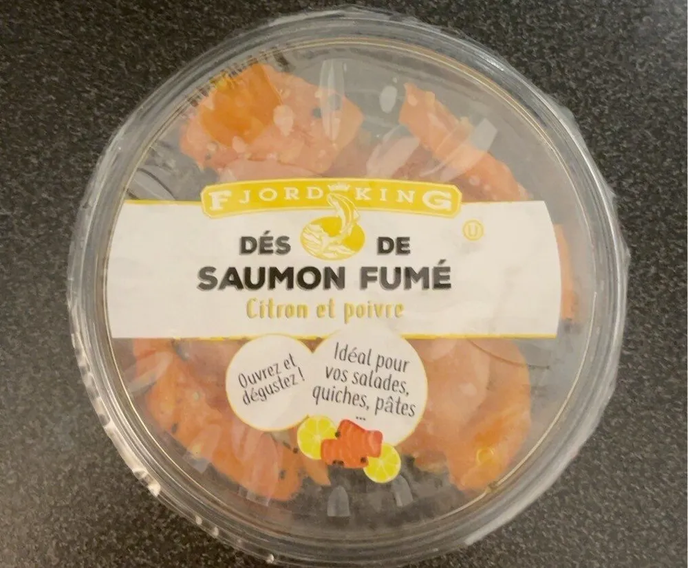 Dés de saumon fumé