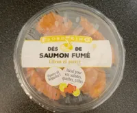 Dés de saumon fumé