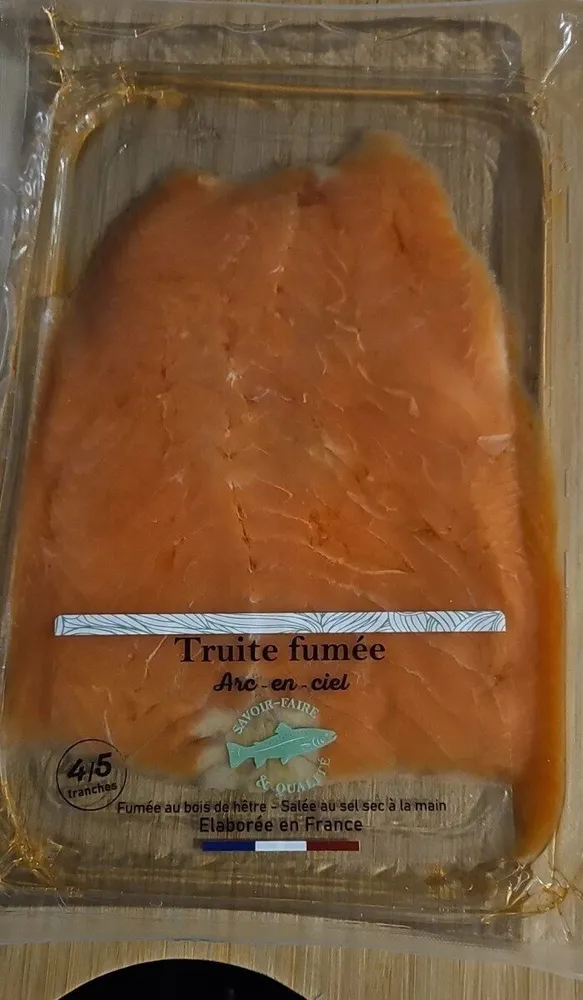 Truite fumée arc en ciel 4/5 tranches