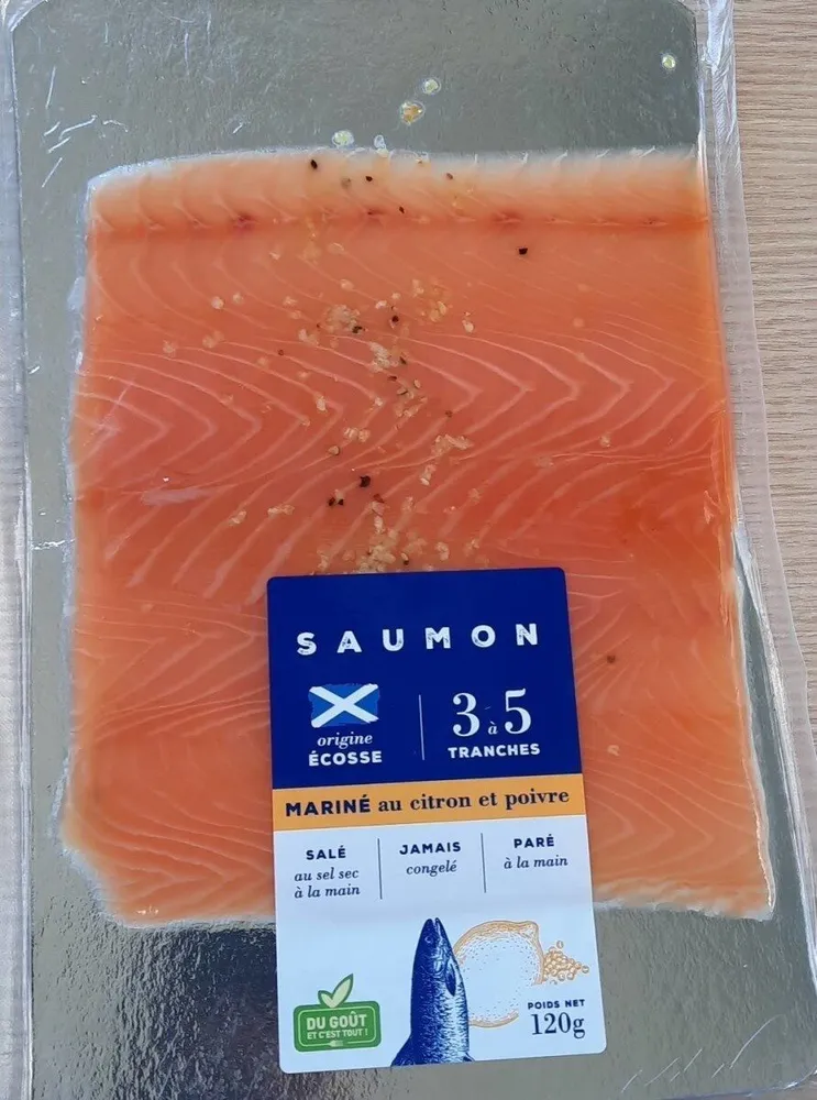 Saumon d’Ecosse mariné au citron et poivre
