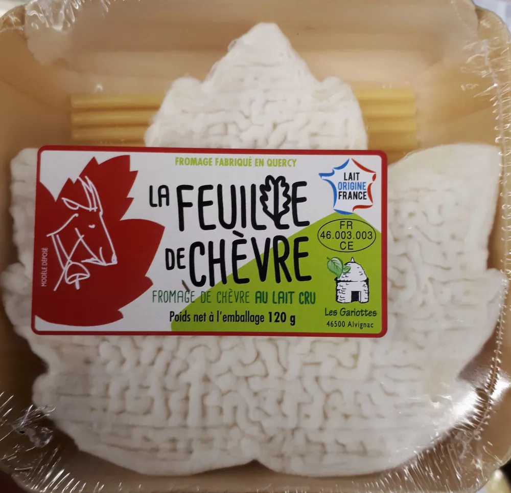 La feuille de chèvre au lait cru (20% MG)