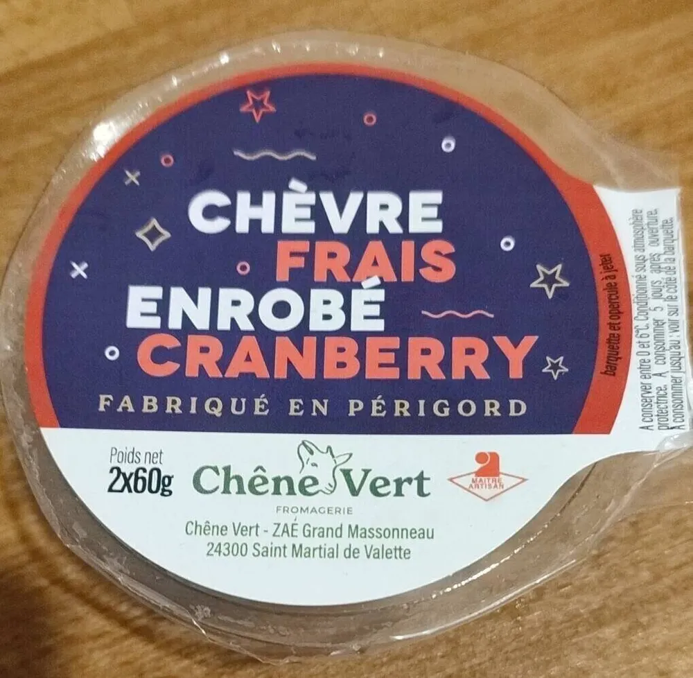 Chèvre frais enrobé cranberry