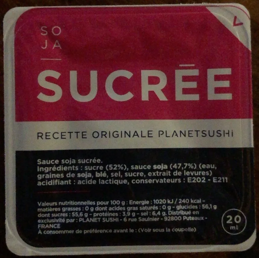 Sauce soja sucrée