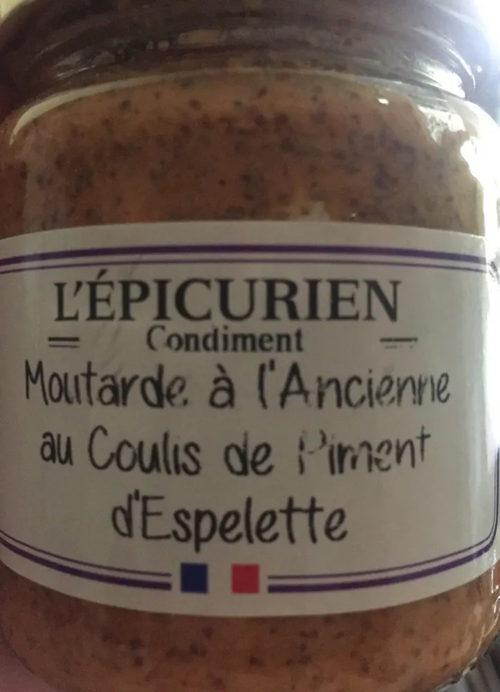 Moutarde à l'ancienne au coulis de piment d'espelette