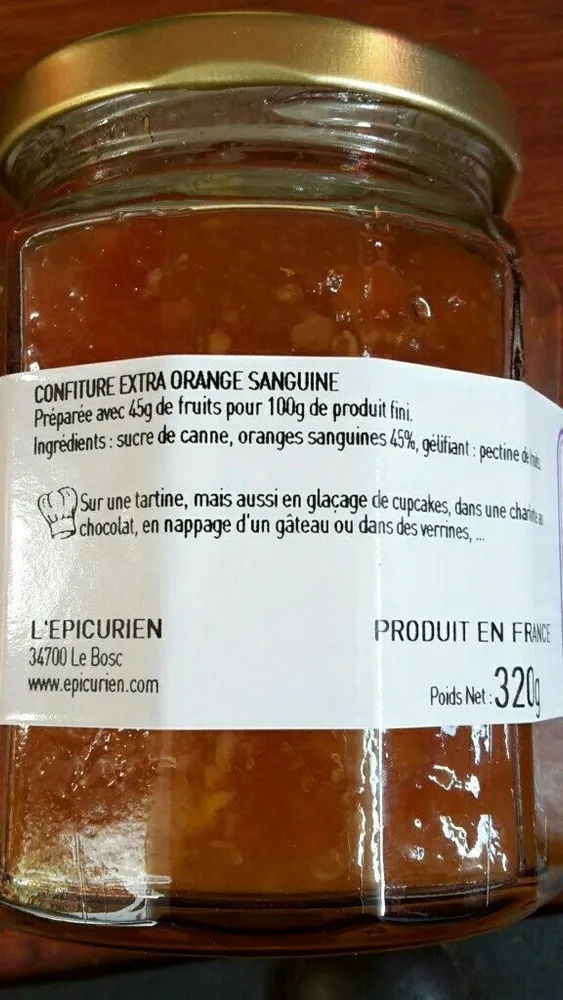 Confiture Orange sanguine