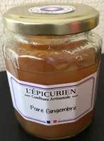 Confiture artisanale poire gingembre