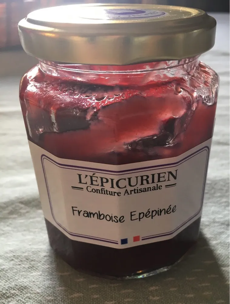 Confiture artisanale framboise epepinee