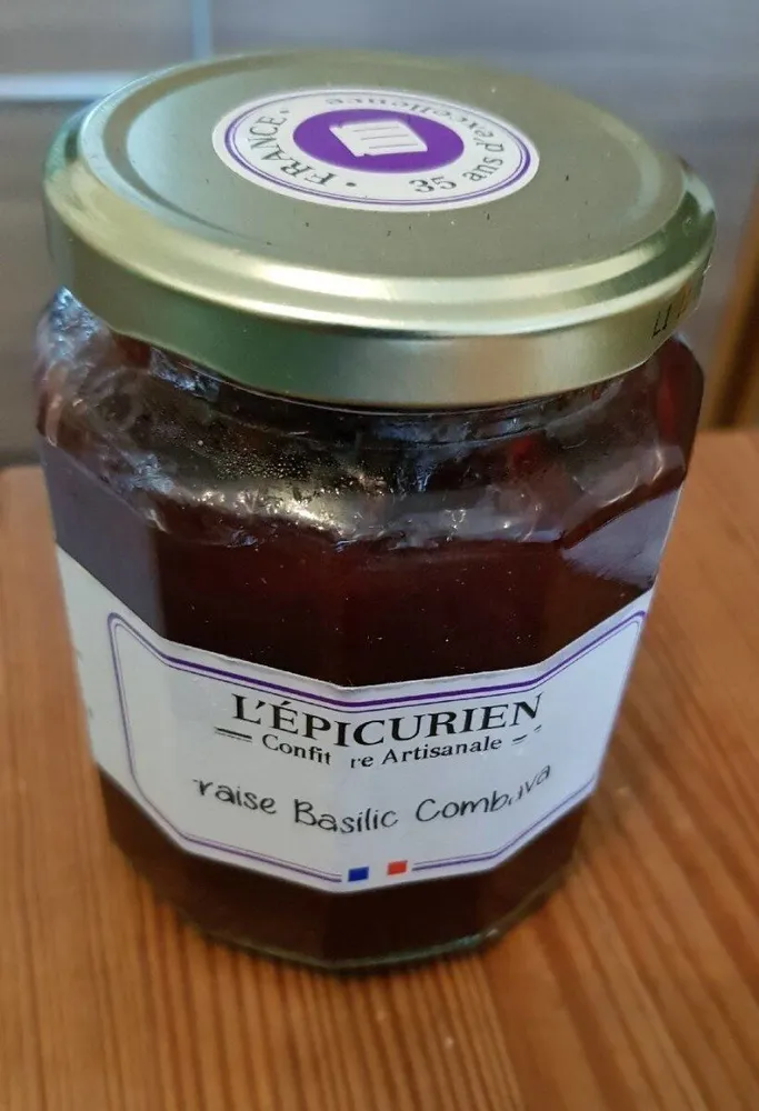 Confiture fraise basilic combava