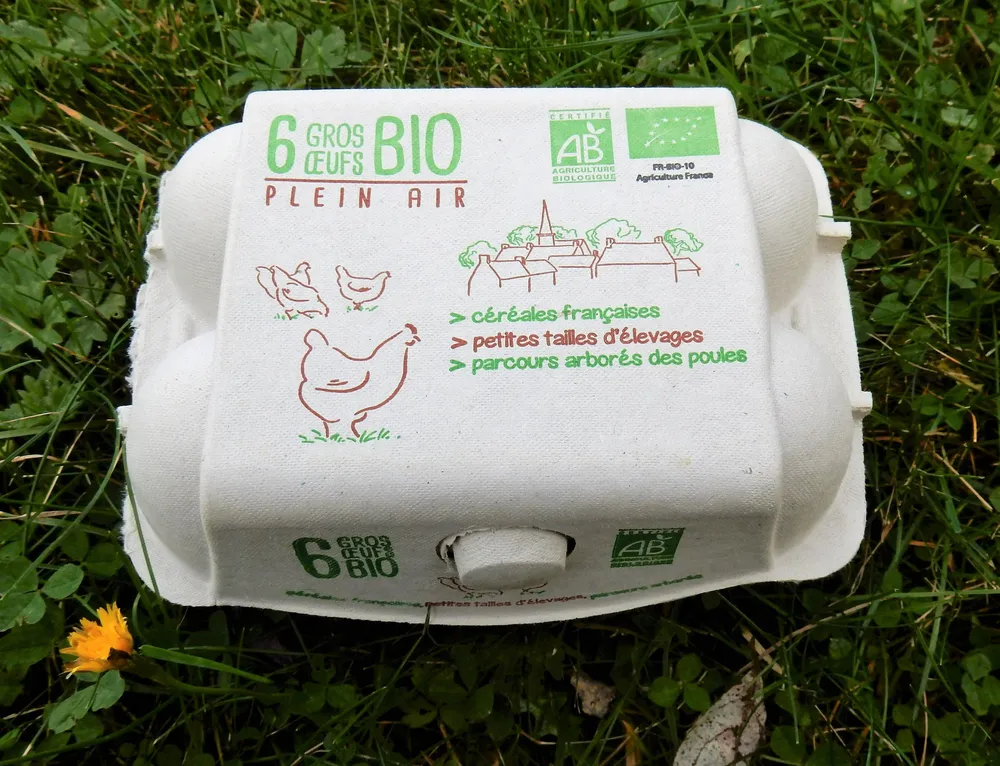 6 gros oeufs BIO Plein air Préimprimé