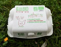 6 gros oeufs BIO Plein air Préimprimé