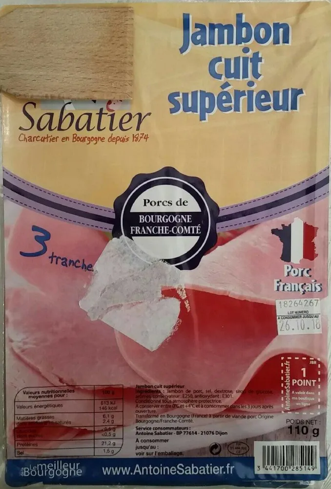 Jambon cuit supérieur