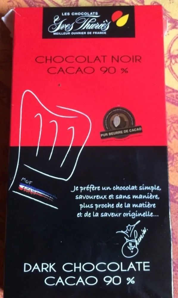 Tablette chocolat noir cacao 90%