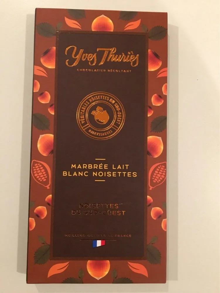 Marbré lait blanc noisettes