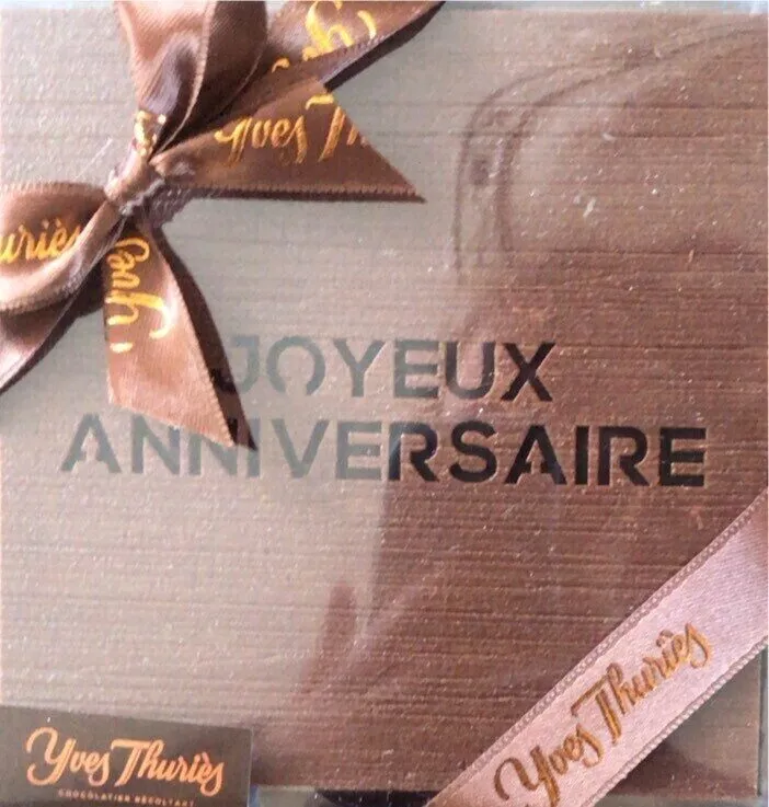 Chocolat carte message joyeux anniversaire