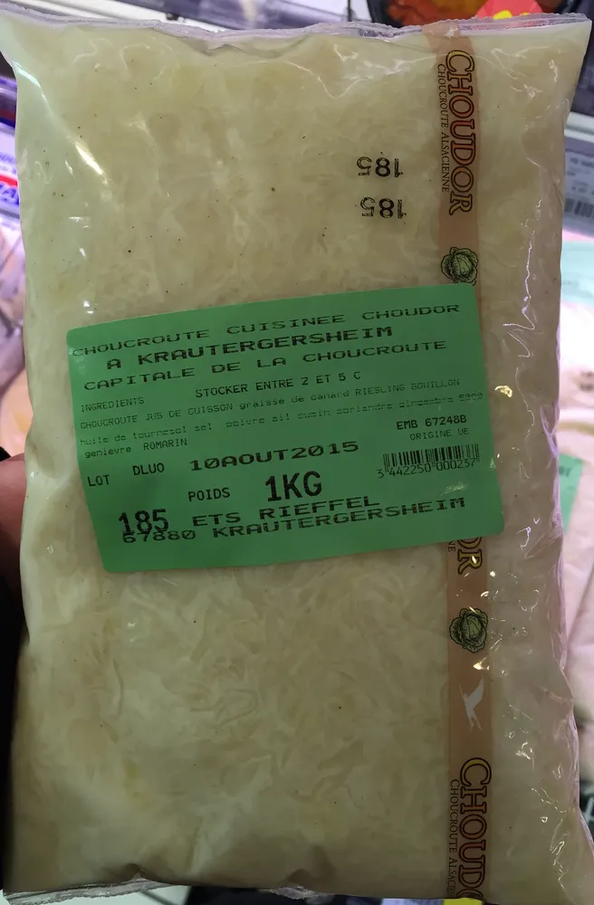 Choucroute cuisinée Choudor